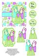 Bags of Fun - Handbag Decoupage Card - Lime, Aqua & Purple