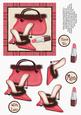 Sophisticated Shoes, Handbag and Lipstick Decoupage - Salmon
