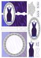 Sophisticated Dress Decoupage Card Front and Insert - Blue 2