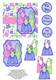 Bags of Fun - Handbag Decoupage Card - Blue, Pink & Green