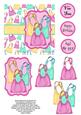 Bags of Fun - Handbag Decoupage Card - Aqua, Yellow & Pink