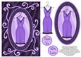 Sophisticated and Swirly Dress Decoupage - Violet