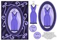 Sophisticated and Swirly Dress Decoupage - Indigo