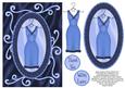 Sophisticated and Swirly Dress Decoupage - Blue