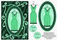 Sophisticated and Swirly Dress Decoupage - Mint