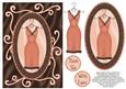 Sophisticated and Swirly Dress Decoupage - Peach