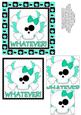 Whatever! Flying Skull and Crossbones Pyramage - Aqua