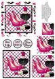 Stilettos, Perfume & Lipstick Pyramage - Hot Pink & Black