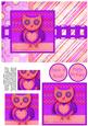 Hootie Owl Pyramage Card Front - Pink & Purple