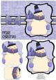 Snuggly Snowman Pyramage Card - Periwinkle