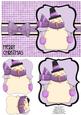 Snuggly Snowman Pyramage Card - Wisteria