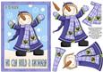 We Can Build a Snowman Decoupage Card Front - Indigo