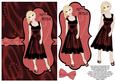 Sumptuous Satin Dress Decoupage Card - Maroon