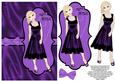 Sumptuous Satin Dress Decoupage Card - Purple