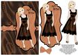 Sumptuous Satin Dress Decoupage Card - Chocolate