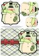 Snuggly Snowman with Bird Pyramage Card - Pistachio & Khaki