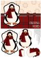 Prim Penguin Pyramage Card Front - Red