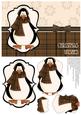Prim Penguin Pyramage Card Front - Brown