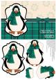 Prim Penguin Pyramage Card Front - Teal