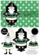 Sweet Santa Decoupage Card - Green