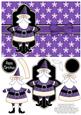 Sweet Santa Decoupage Card - Violet