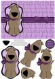 Woofly Christmas Dog Decoupage Card - Violet & Lilac