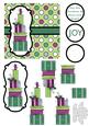 Christmas Presents Decoupage Card - Teal, Plum & Green