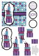 Christmas Presents Decoupage Card - Blue, Plum & Purple