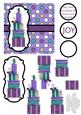 Christmas Presents Decoupage Card - Teal & Violet