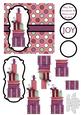 Christmas Presents Decoupage Card - Dusky Pink & Plum