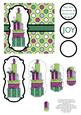 Christmas Presents Pyramage Card - Teal, Plum & Green