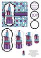 Christmas Presents Pyramage Card - Blue, Plum & Purple