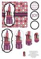 Christmas Presents Pyramage Card - Dusky Pink & Plum