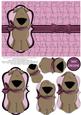 Yappy Christmas Dog Pyramage Card - Pink & Plum