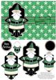 Sweet Santa Pyramage Card - Green