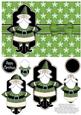 Sweet Santa Pyramage Card - Olive Green