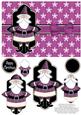 Sweet Santa Pyramage Card - Plum