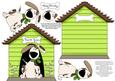 Dog and Kennel Shaped Decoupage Card - Soft Lime
