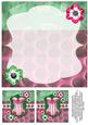 Frilly Corset 8x8 Insert & Tags - Hot Pink & Green