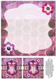 Frilly Corset 8x8 Insert & Tags - Hot Pink & Purple