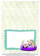 Inner Tube Girl - A5 Insert - Purple & Aqua
