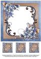 Winter Flowers 8x8 Insert & Tags - Mum/mom/mam -blue & Brown