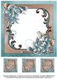 Winter Flowers 8x8 Insert & Tags - Mum/mom/mam -aqua & Brown