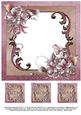 Winter Flowers 8x8 Insert & Tags - Mum/mom/mam -pink & Brown