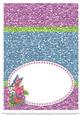 Glittery Butterflies & Flowers Insert - Blue & Lilac