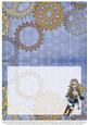 Helga Frost - A5 Winter Wishes Insert - Blue & Brown