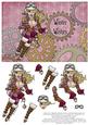 Helga Frost - A5 Winter Wishes Decoupage Card - Pink & Brown
