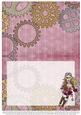 Helga Frost - A5 Winter Wishes Insert - Pink & Brown