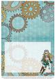 Helga Frost - A5 Winter Wishes Insert - Aqua & Brown