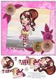 Sassy Teen 8x8 Decoupage Card - Daughter - Pink & Beige